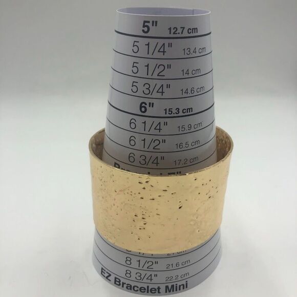 18K Gold Plated Women's Wide Cuff Bracelet Textured Look Bold Statement - Picture 10 of 12